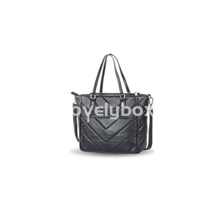 Bolso Shopper Mujer Doble Asa Acolchado Spike D&L Negro Devota & Lomba - Imagen 2