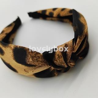 Diadema tejido animal print amarilla - Imagen 1