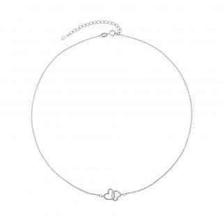 GARGANTILLA DOS CORAZONES LISOS ENTRELAZADOS - Imagen 1