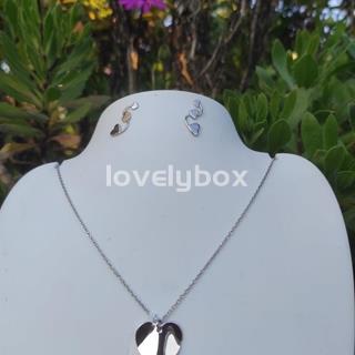 Gargantilla y pendientes corazón - Imagen 1